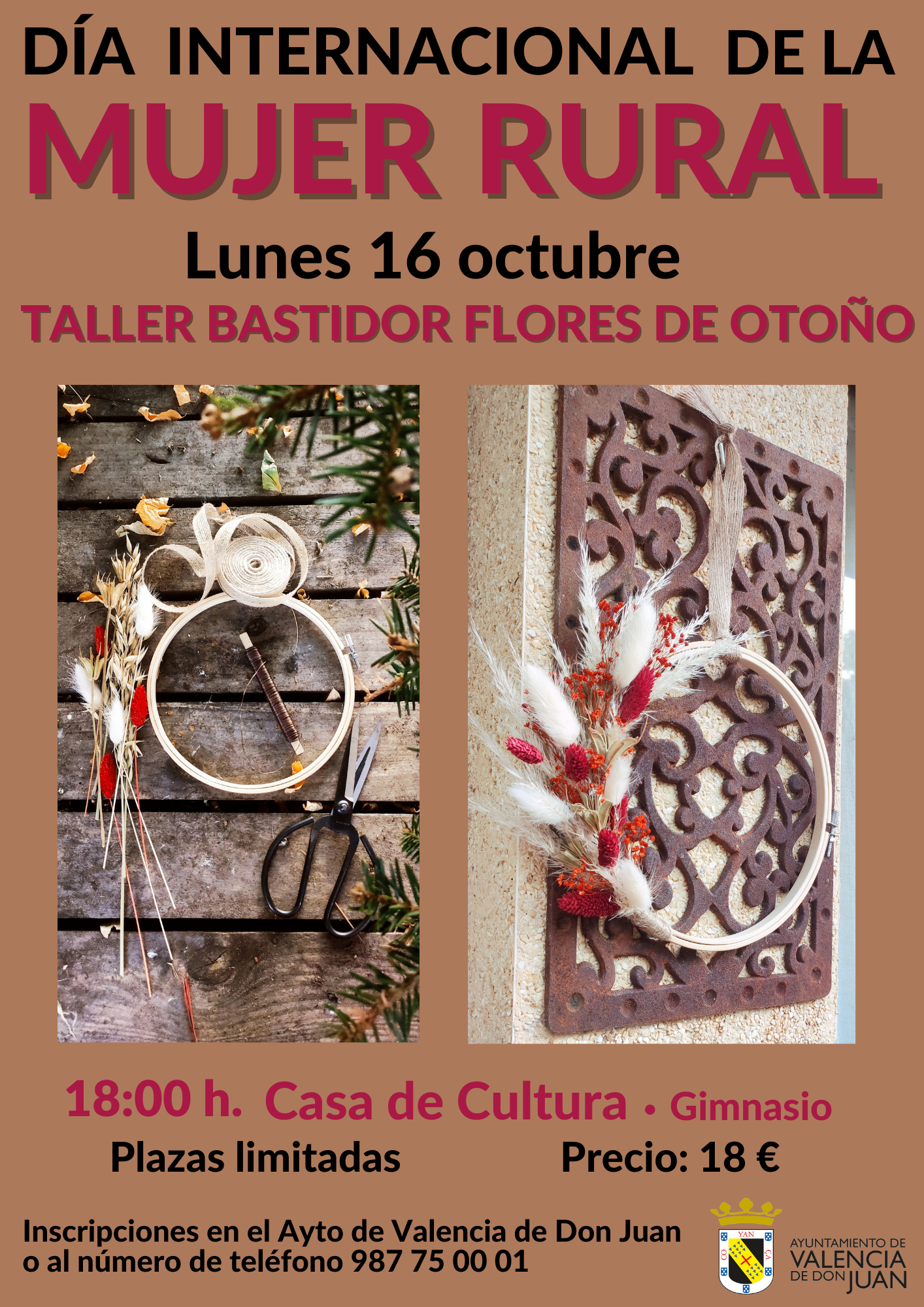 Día Internacional de la Mujer Rural: Taller Bastidor Flores de Otoño