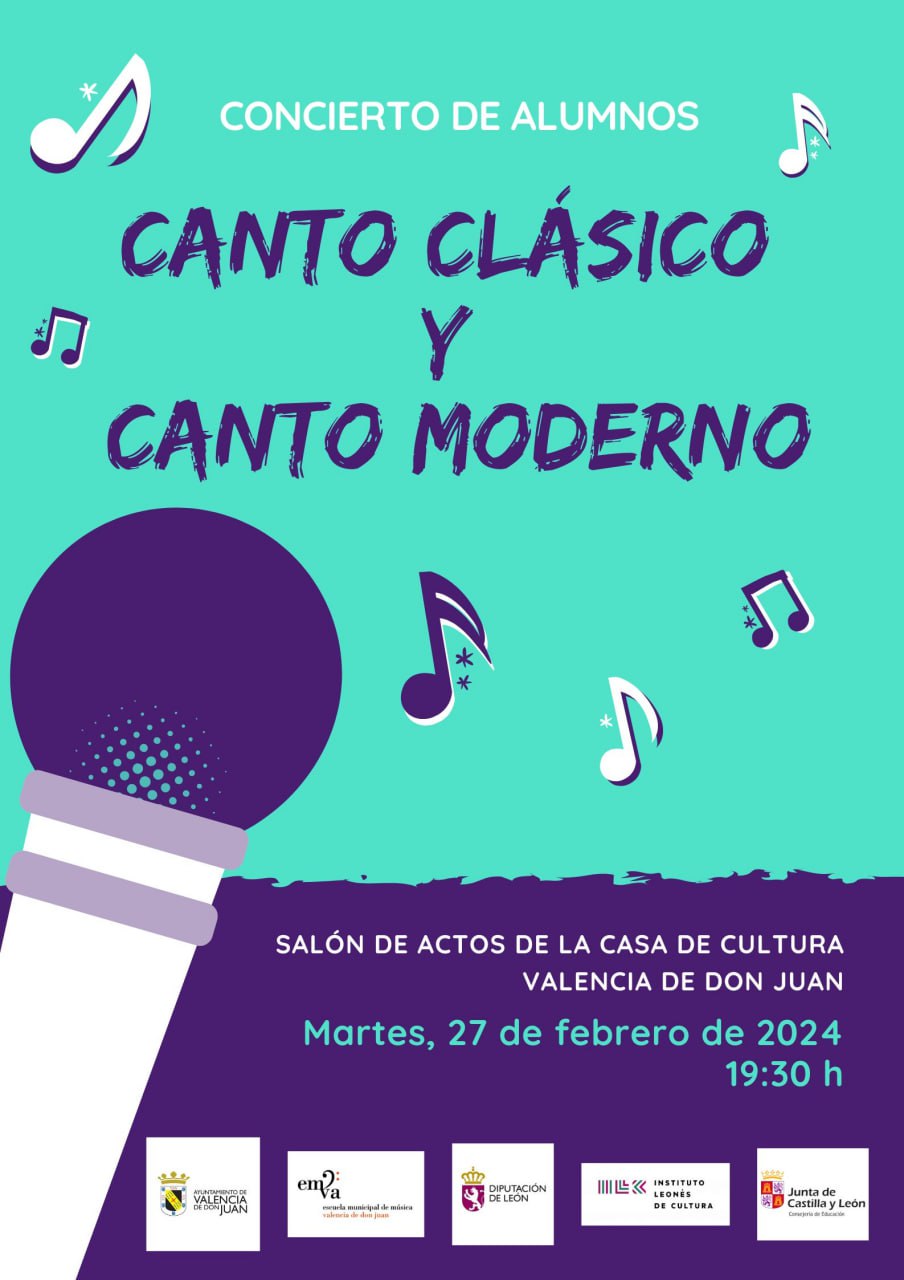 Concierto de alumnos. Canto clásico y canto moderno.