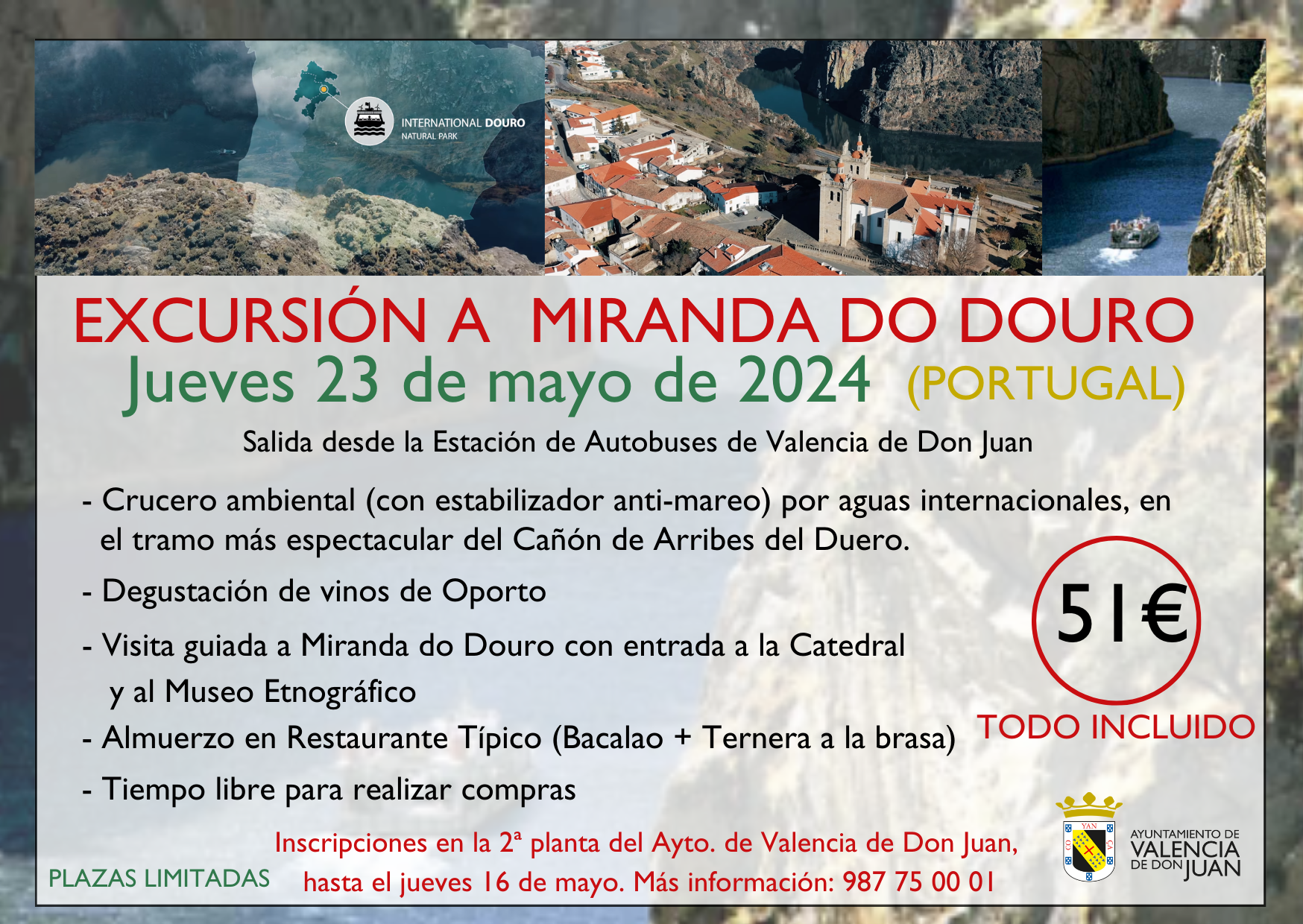 Excursión a Miranda do Douro (Portugal)