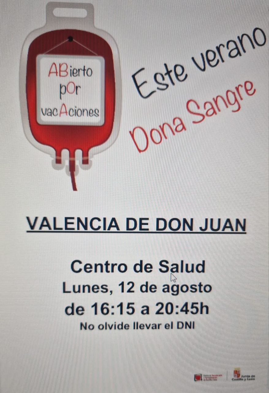 Este verano dona sangre