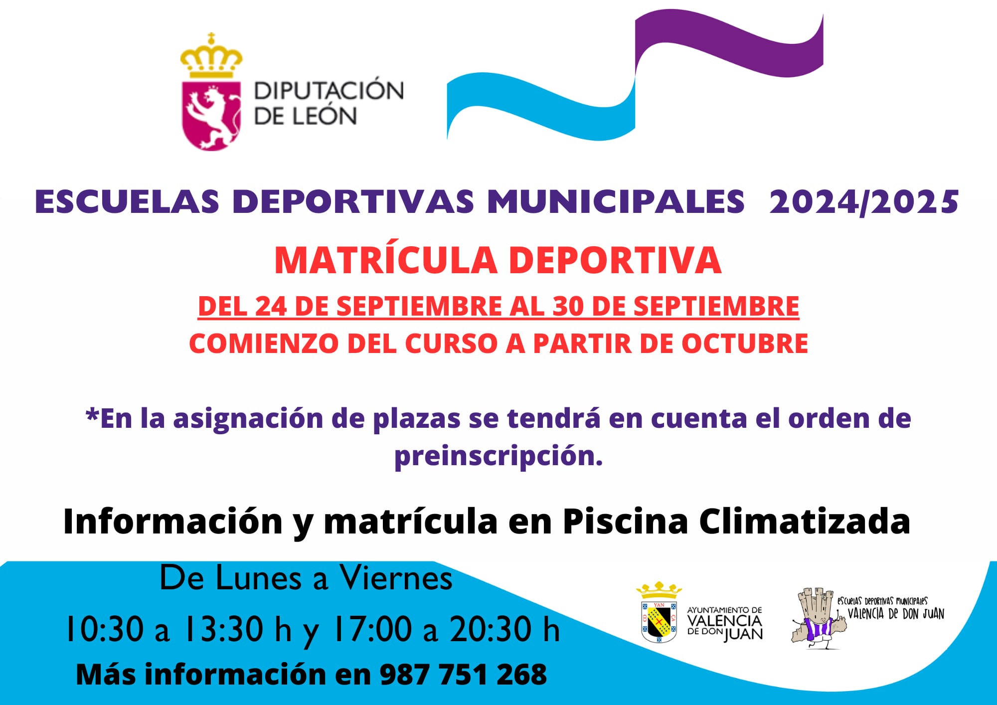 Escuelas Deportivas Municipales – Matrícula Deportiva