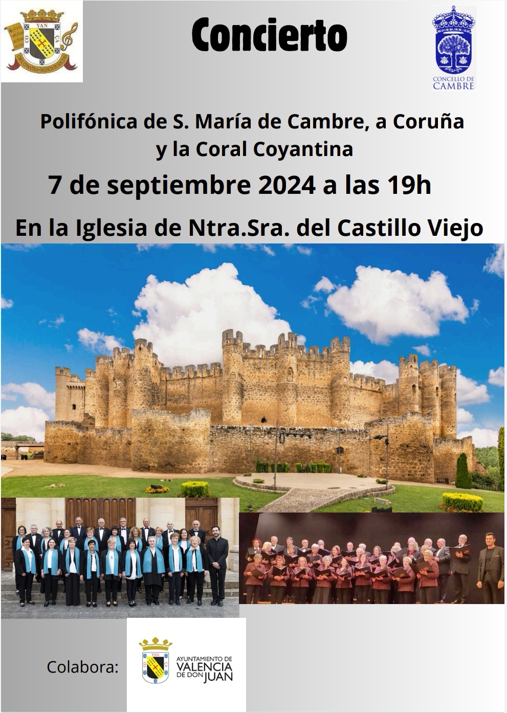 Concierto Polifónica de S. María de Cambre, a Coruña y la Coral Coyantina