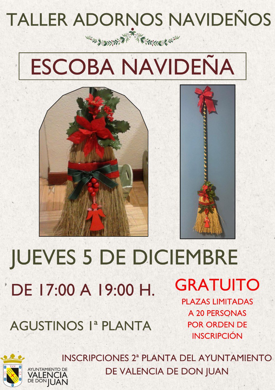 Taller Adornos Navideños: Escoba Navideña