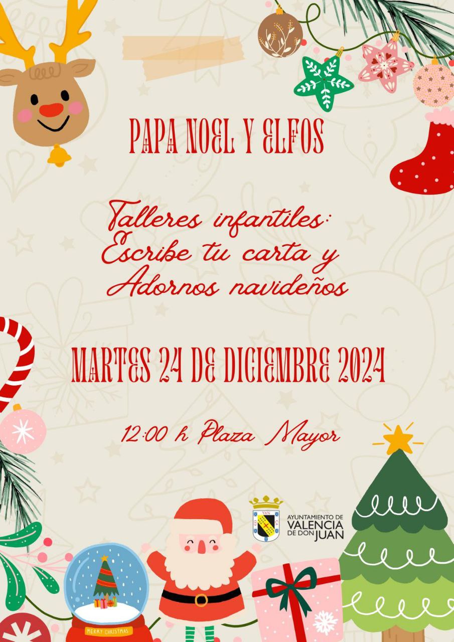 Papá Noel y Elfos. Talleres infantiles