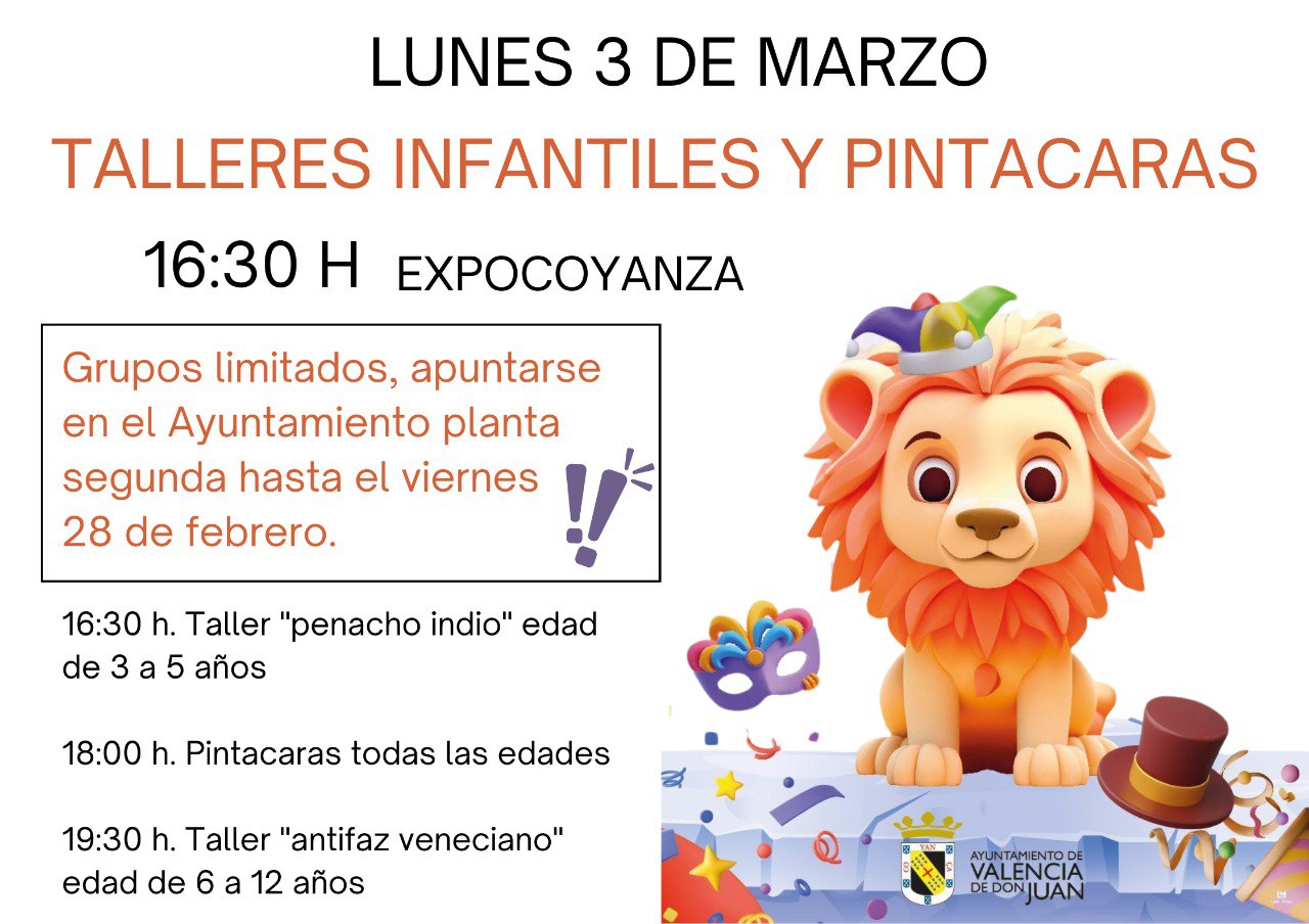 Talleres infantiles y pintacaras